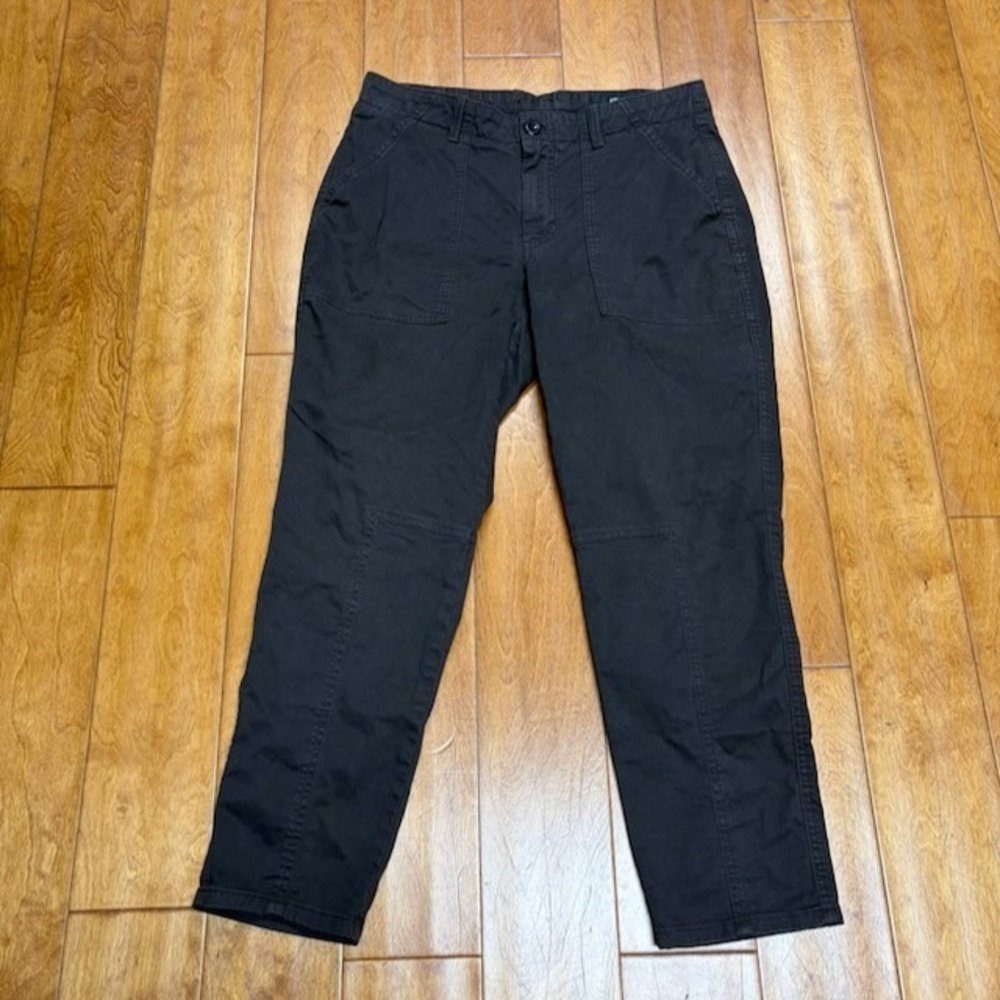 Banana Republic Utility Pants Womens 10 Brown Preppy Cropped Slim Leg Cotton